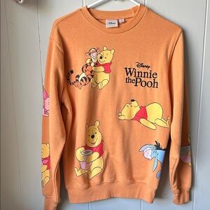 Disney Orange Winnie the Pooh Character Sweatshirt